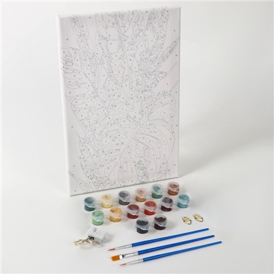 Картина по номерам с подрамником и поталью «Тропики», 20×30 см