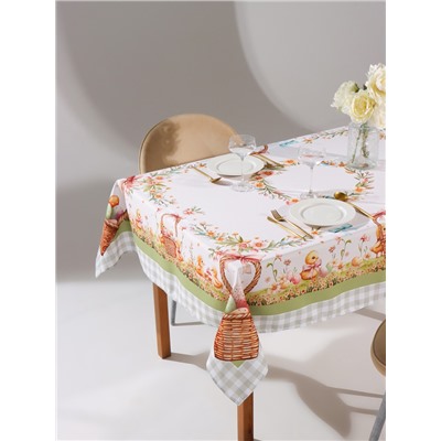 Скатерть на стол «Доляна. Пасхальные цыплята» 145×180 ± 3 см