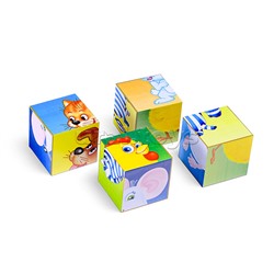 Кубики в картинках 04 Сказочные герои ( из 4-х штук)