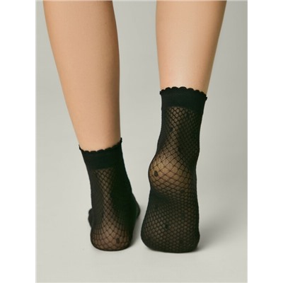 CONTE Тонкие носки в горошек на сетке MONA