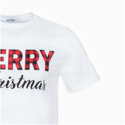 Футболка мужская KAFTAN «Merry Christmas» размер 50, белый