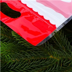 Пакет подарочный новогодний, с zip-lock застежкой, «Дед Мороз», 15×23±1 см