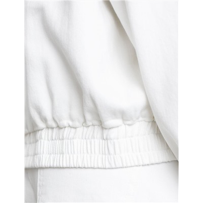 Джинсовый бомбер на молнии из эластичного денима средней плотности