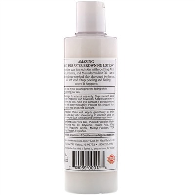 Maui Babe, After Browning Lotion, лосьон после загара для улучшения цвета загара и ухода за кожей, 236 мл
