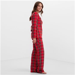 Пижама новогодняя женская (рубашка, брюки) KAFTAN «Клетка», размер 40-42
