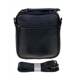 Сумка мужская из натуральной кожи, цвет черный