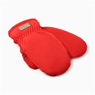 Варежки женские меховые MIST, размер 26 см, красные