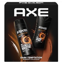 Набор подарочный AXE Dark Temptation 2 предмета ( Гель для душа 250мл и дезодорант аэрозоль 150мл) в коробке