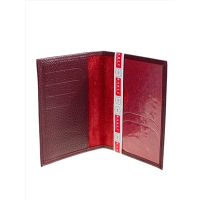 Обложка на паспорта из натуральной кожи, цвет бордовый