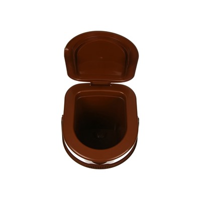 Ведро - туалет, h=39 см, 17 л, съёмный стульчак, коричневое