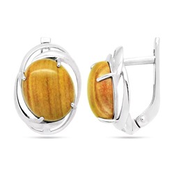 Серьги из серебра яшма, СП86