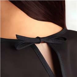 Пелерина парикмахерская, с крючком, чёрная