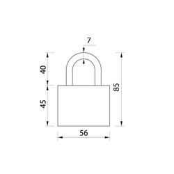 Замок навесной ТУНДРА ZN1063, 63 мм