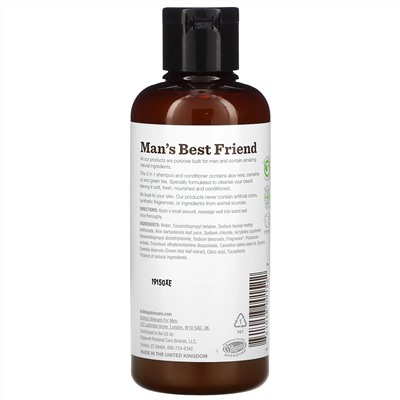Bulldog Skincare For Men, оригинальный шампунь и кондиционер для бороды, для мужчин, 200 мл (6,7 жидк. унций)