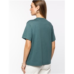 Футболка из фактурного полотна с авторским принтом