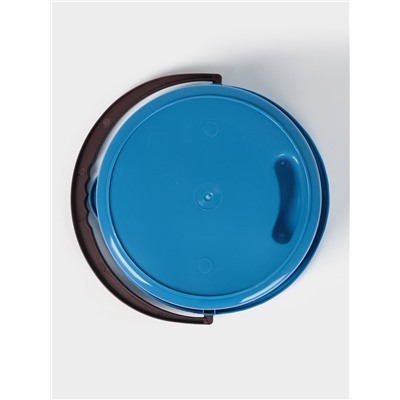 Ведро хозяйственное со сливом, 7 л, d=23 см, h=23 см, пластик, голубое