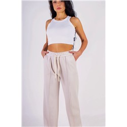 Трикотажные брюки со стрелкой, на резинке