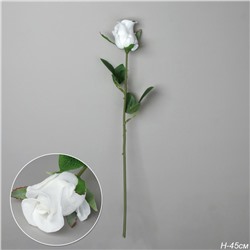 Цветок искусственный Роза 45 см белая / J104-2 /уп 80/480/ латекс