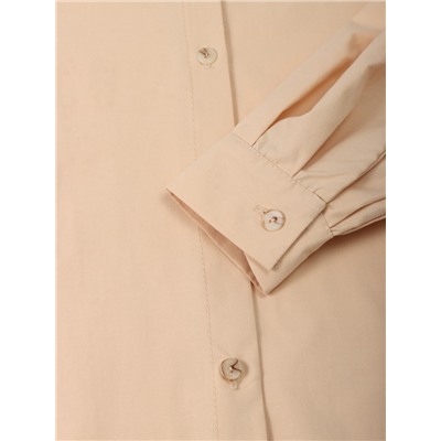 Рубашка женская с объёмными рукавами MINAKU: Casual Collection, размер 44, бежевая