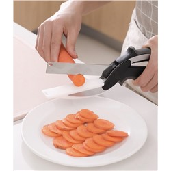 Нож-ножницы с разделочной доской 2 в 1 KNIFE CUTTING BOARD (уценка)