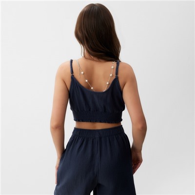 Топ укороченный женский MIST Muslin размер XS, серый