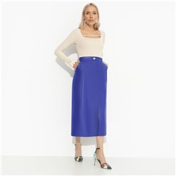 Юбка из мягкой экокожи, Откровенно шикарная (синий)