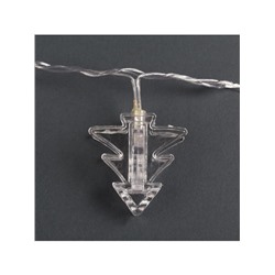 УЦЕНКА Гирлянда «Нить» 4.5 м с насадками «Прищепки-ёлочки», IP20, прозрачная нить, 20 LED, свечение тёплое белое, 220 В