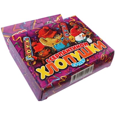 Супер хлопушка "Новогодняя" 100мм конфетти, серпантин ТР108 (упаковка 3 шт.)