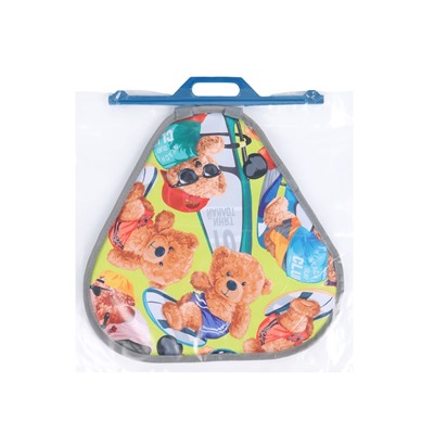 Ледянка мягкая Bear, треугольная, d=41 см, толщина 1.2 см, рисунок МИКС