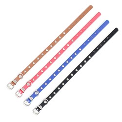 Ошейник «Пижон» клёпаный из искусственной кожи, 30.5×1 см, микс цветов