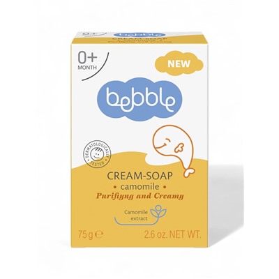 Крем-мыло детское Bebble с ароматом ромашки, 75 г