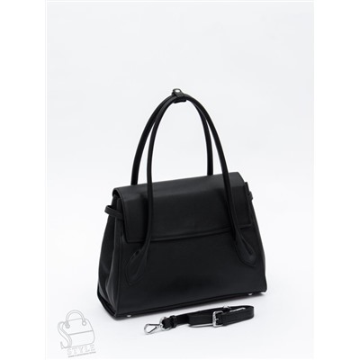 Сумка женская кожаная 2424Y black Polina&Eiterou