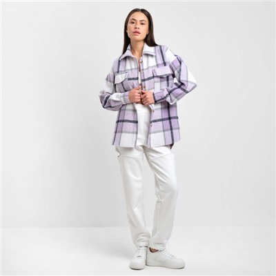 Рубашка женская утепленная MIST, размер 48, лиловая