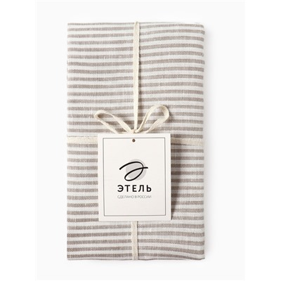 Дорожка на стол Этель Straightforward, 40×146 см, лён 100%, плотность 180 г/м², белая/серая