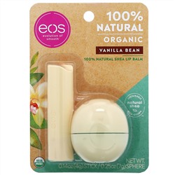 EOS, 100% Natural Shea Lip Balm, Vanilla Bean, 2 Pack, 0.39 oz (11 g)