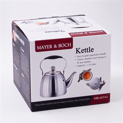 40743 Чайник заварочный 1 л с фильтром нерж/ст MB (х24)