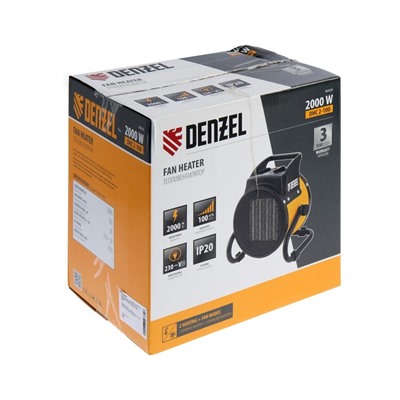 УЦЕНКА Тепловая пушка DENZEL DHC 2-100, керамический нагреватель, 0.025/1/2 кВт, 220 В