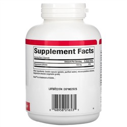 Natural Factors, цитрат магния, 150 мг, 180 капсул