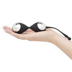 Черно-серебристые вагинальные шарики Inner Goddess Kegel Toner Balls
