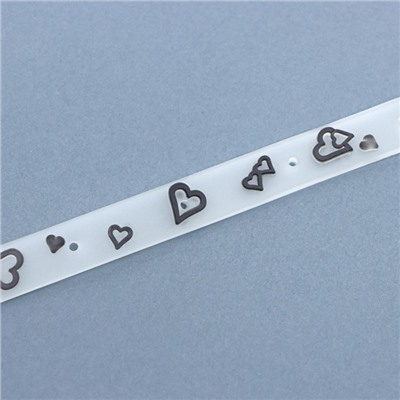 Ошейник «Нежные сердца» (люминесцентный), светящийся в темноте, 30×1 см, ОШ 19-26 см, микс