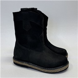 Казаки женские чёрные на меху войлочная подошва