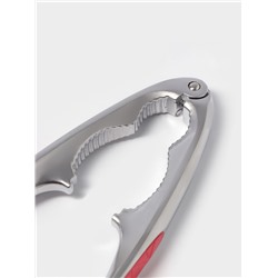 Орехокол Доляна Redline, 4.2×1.7×15.5 см, нержавеющая сталь, красный