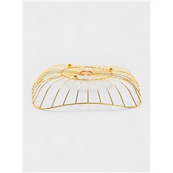 Ваза для фруктов «Доляна. Милена», 28×28×7 см, золотистая