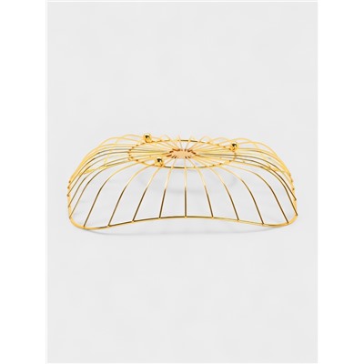 Ваза для фруктов «Доляна. Милена», 28×28×7 см, золотистая