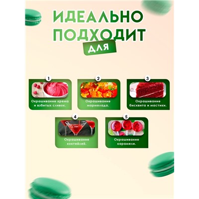 Пищевой краситель Top decor гелевый, «Зелёный», 100 г