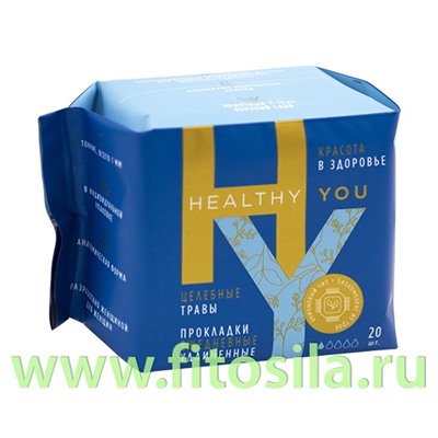 Прокладки женские гигиенические ежедневные удлиненные Healthy you, 20 шт
