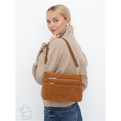 Сумка женская кожаная 8269PEF brown Polina&Eiterou