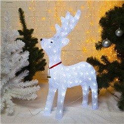Светодиодная фигура «Олень гордый» 52×80×21 см, акрил, 80 LED, 8 режимов, 24 В, свечение белое