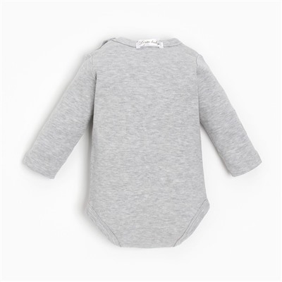 Боди детское, цвет серый, рост 62 см