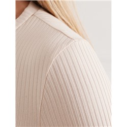 Джемпер из трикотажа в широкий рубчик